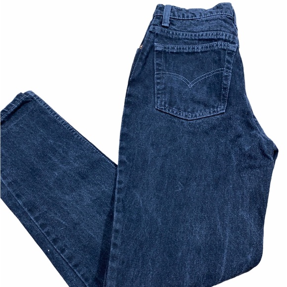 Levi’s vintage slim fit tapered leg black hog rise MOM jeans size 9 medium - Picture 4 of 8
